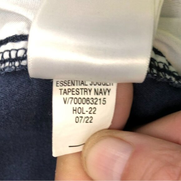 GAP Mens Essential Jogger Pants Large Casual Tapestry Navy Drawstring Pull On - Picture 12 of 16